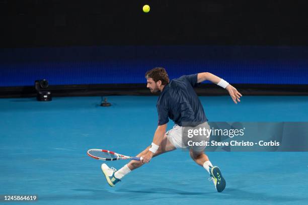 Cameron Norrie of Britain competes against Alex De Minaur of Australia during day one of the 2023 United Cup at Ken Rosewall Arena on December 29,...