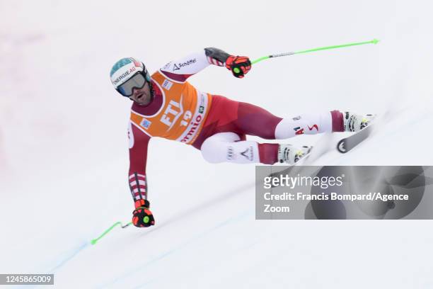 Vincent Kriechmayr of team Austria competes during the Audi FIS Alpine Ski World Cup Men's Super G on December 29, 2022 in Bormio, Italy.