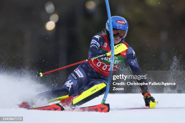 Mikaela Shiffrin of Team United States competes during the Audi FIS Alpine Ski World Cup Women's Slalom on December 29, 2022 in Semmering, Austria.