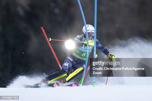 Paula Moltzan of Team United States competes during the Audi FIS Alpine Ski World Cup Women's Slalom on December 29, 2022 in Semmering, Austria.