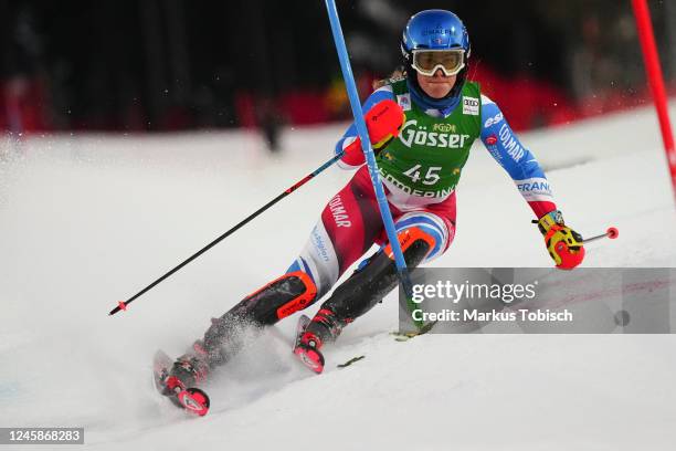 Marie Lamure of France competes during the Audi FIS Alpine Ski World Cup Women´s Slalom on December 29, 2022 in Semmering, Austria.