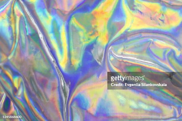 holographic iridescent abstract blurred surface. holographic gradient. - iridescent stockfoto's en -beelden