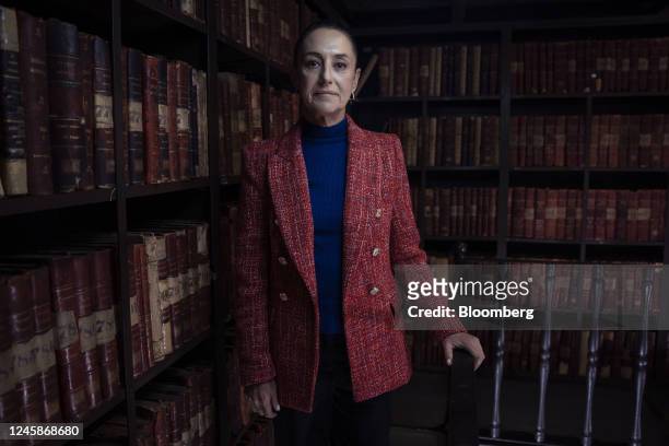 Claudia Sheinbaum, mayor of Mexico City, after an interview at City Hall in Mexico City, Mexico, on Wednesday, Dec. 28, 2022. Sheinbaum is...