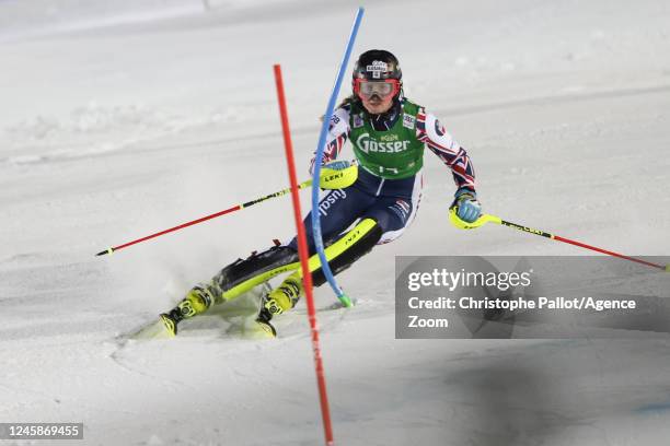 Charlie Guest of Team Great Britain competes during the Audi FIS Alpine Ski World Cup Women's Slalom on December 29, 2022 in Semmering, Austria.