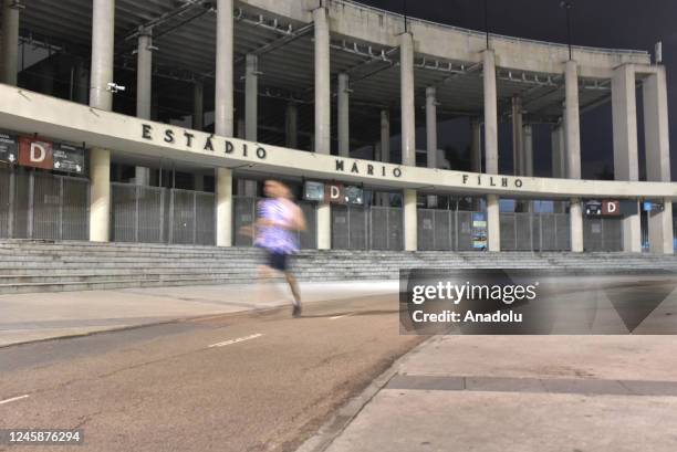 Fans lay flowers at Pele Statue in Maracana Stadium, Rio De Janeiro, Brazil on December 29, 2022. Brazilian Football legend Pele lost his fight to...