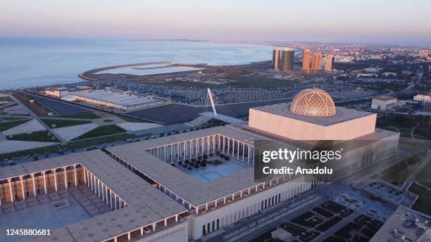 View of the Djamaa el Djazair, also known as the Great Mosque of Algiers, the largest mosque in Africa and the third-largest mosque in the world, in...