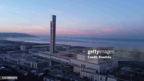 View of the Djamaa el Djazair, also known as the Great Mosque of Algiers, the largest mosque in Africa and the third-largest mosque in the world, in...