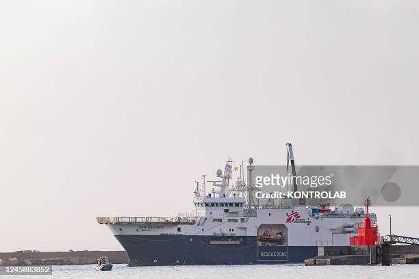 Medecins Sans Frontieres' Geo Barents ship is arriving in the port with 248 people on board, almost all from sub-Saharan Africa including 84 minors,...
