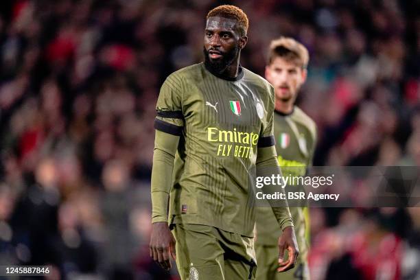 Tiemoue Bakayoko of AC Milan during the Friendly Game match between PSV Eindhoven and AC Milan at the Philips Stadion on December 30, 2022 in...