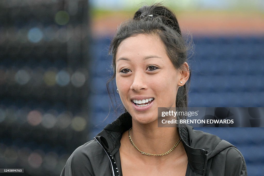 Priscilla Hon Ranking Australian tennis player Priscilla Hon attends a press conference ...