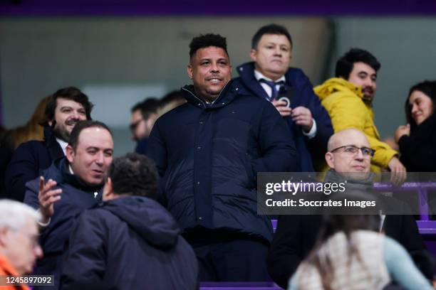 President Ronaldo Nazario of Real Valladolid during the La Liga Santander match between Real Valladolid v Real Madrid at the Estadio Nuevo Jose...