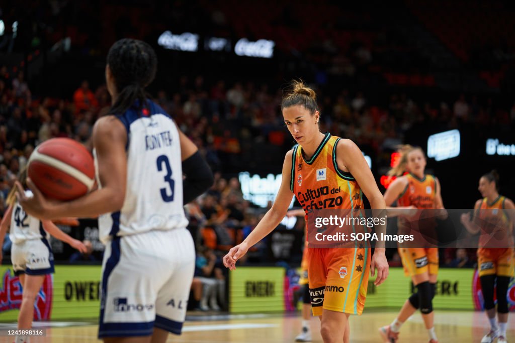 Khayla Pointer of Leganes (L) and Queralt Casas of Valencia...