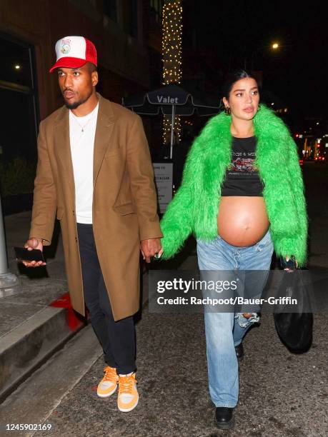 Larry English and Nicole Williams English are seen on December 30, 2022 in Los Angeles, California.