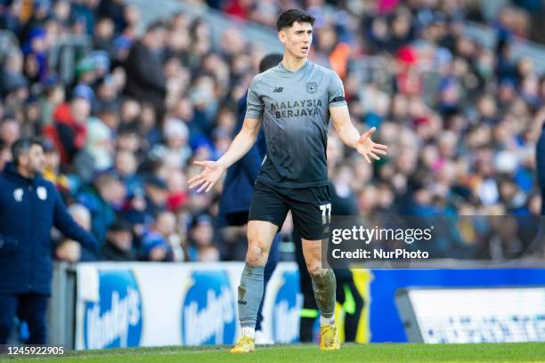 Callum O'Dowda of Cardiff City during the Sky Bet Championship match between Blackburn Rovers and Cardiff City at Ewood Park, Blackburn on Sunday 1st...