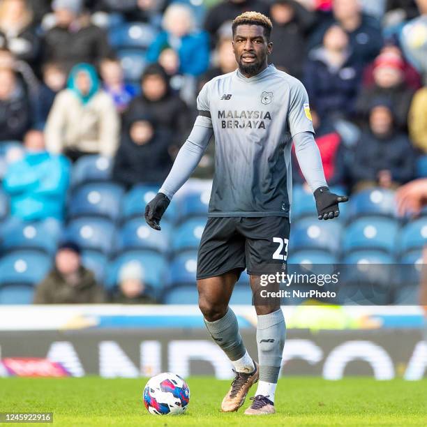 Cedric Kipre of Cardiff City during the Sky Bet Championship match between Blackburn Rovers and Cardiff City at Ewood Park, Blackburn on Sunday 1st...