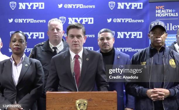 Mike Driscoll , Deputy Director of the FBI's New York Office speaks during press conference after 3 NY Police Officer wounded by machete attack at...