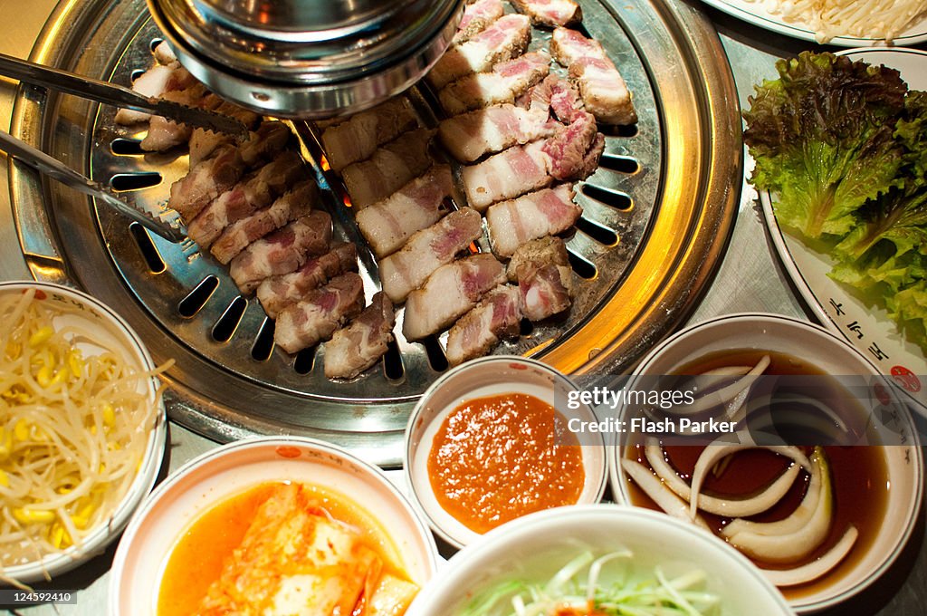 Korean Barbecue and Side Dishes