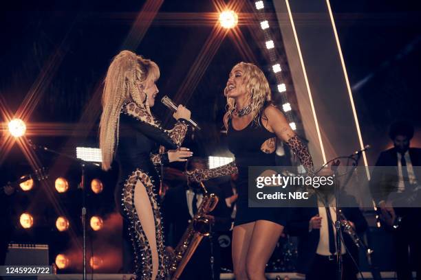 Pictured: Dolly Parton and Miley Cyrus --