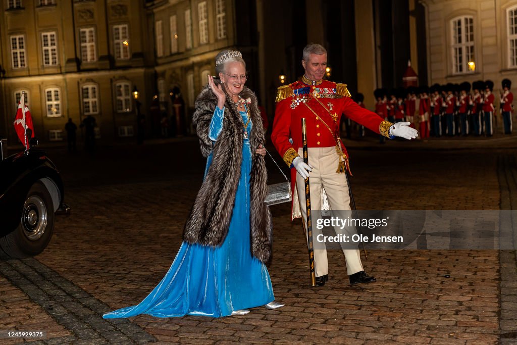 Danish Queen Margrethe Hosts New Year's Levee In Copenhagen