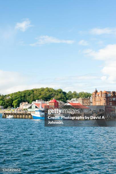 oban, a ferry and fishing port in the wqestern highlands-scotland. - oban scotland stock pictures, royalty-free photos & images