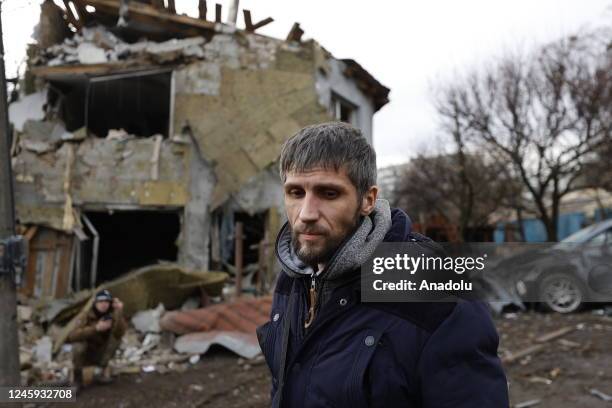 Year-old Ukrainian man Sergey Kagarlitskiy is seen during an exclusive interview with Anadolu Agency in Kyiv, Ukraine on January 01, 2023....