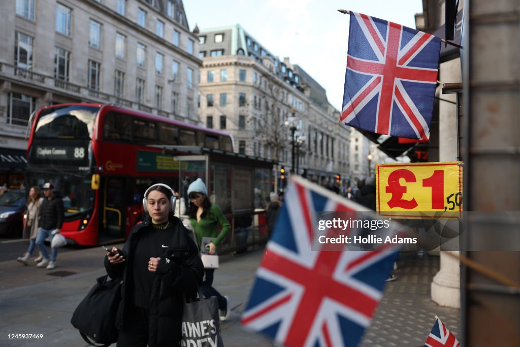 Shoppers Visit The January Sales In Central London