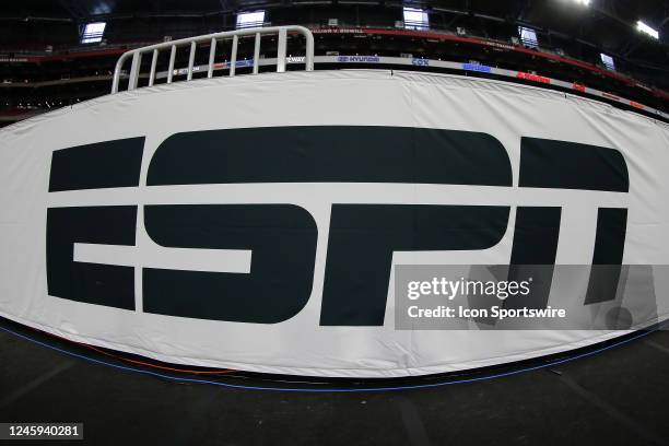 Logo before the VRBO Fiesta Bowl college football national championship semifinal game between the Michigan Wolverines and the TCU Horned Frogs on...