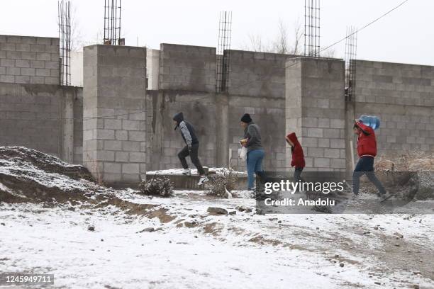 View from Anapra sector while migrants live under difficult conditions after snowfall as they wait at the southern border of the United States, in...