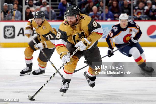 Phil Kessel of the Vegas Golden Knights skates against the Colorado Avalanche at Ball Arena on January 2, 2023 in Denver, Colorado.
