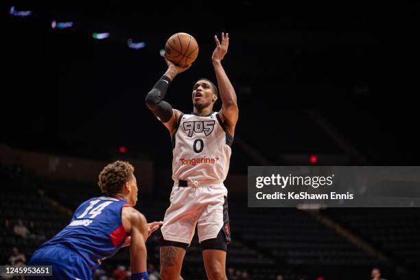 Kenny Wooten of the Raptors 905 shoots the ball during the game against the Long Island Nets on January 12th, 2023 at NYCB Live's Nassau Coliseum in...