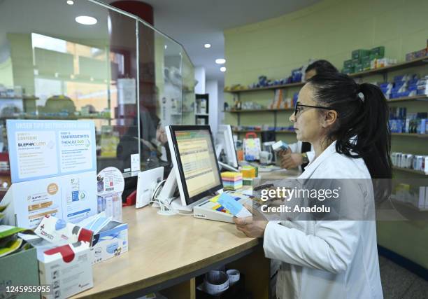 Pharmacist Meryem Coskun, working in Neukolln district, where Turkish citizens living intensely, is seen during an exclusive interview with Anadolu...