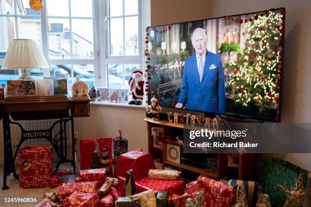 On his first Christmas Day broadcast to the nation since the death of his mother, Queen Elizabeth III in September, King Charles III speaks to a...