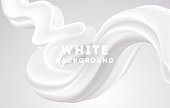 Moving white abstract background. Dynamic Effect. Vector Illustration. Design Template.