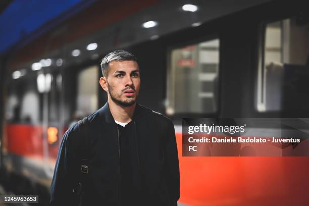 Leandro Paredes of Juventus during the travel by train to Cremona on January 3, 2023 in Cremona, Italy.