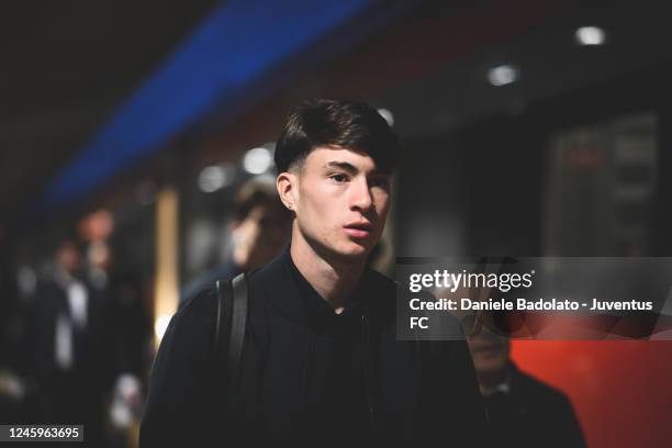 Matias Soule of Juventus during the travel by train to Cremona on January 3, 2023 in Cremona, Italy.