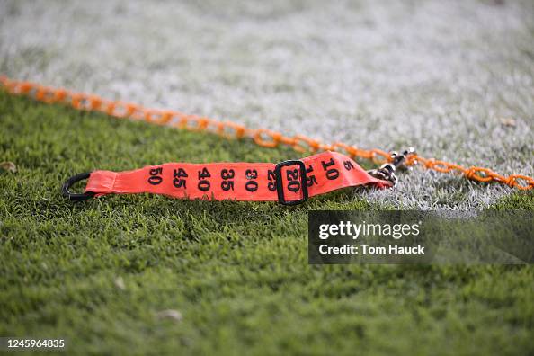 First Down Chain NFL 1st down chain marker during an NFL football game between the ...
