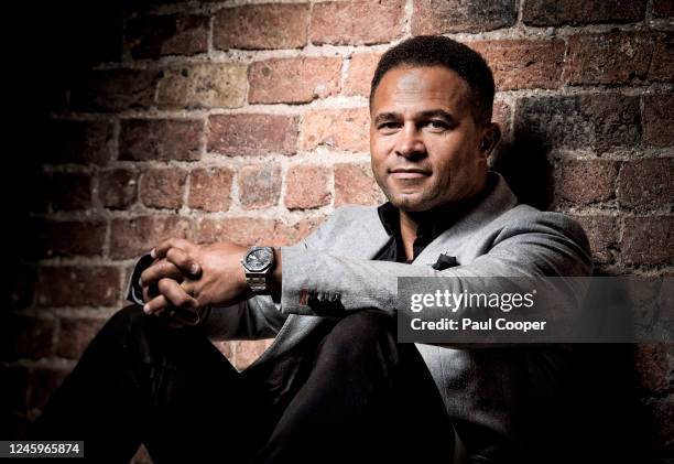 Former rugby union and league player Jason Robinson is photographed for the Telegraph on October 10, 2022 in Manchester, England.