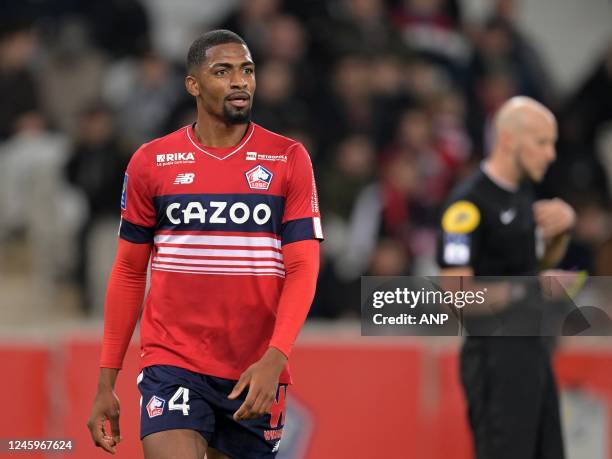 Alexsandro of LOSC Lille during the French Ligue 1 match between Lille OSC and Stade de Reims at Pierre-Mauroy Stadium on January 2, 2022 in Lille,...