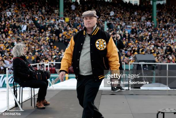 Boston Bruins head coach Jim Montgomery before the 2023 NHL Winter Classic between the Boston bruins and the Pittsburgh Penguins on January 2 at...