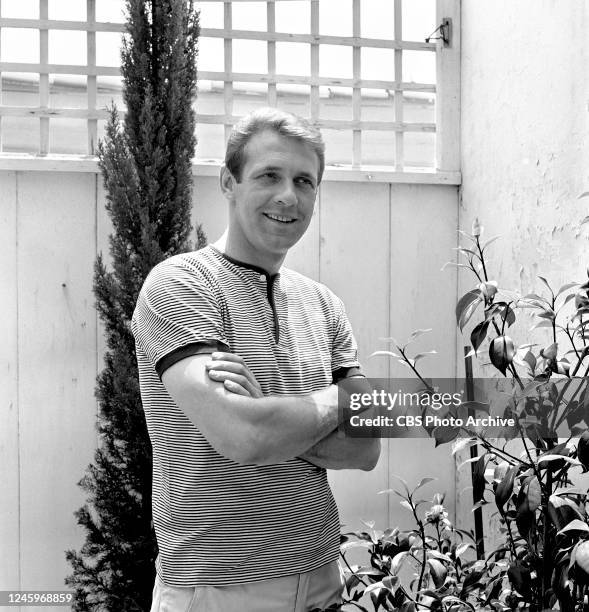 Ron Harper, actor on The Jean Arthur Show, a CBS television comedy series. He is photographed at home. April 27, 1966.