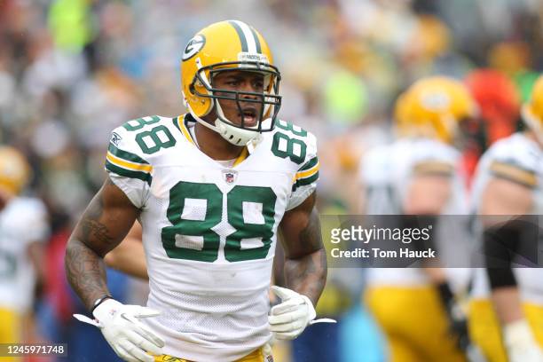 Jermichael Finley of the Green Bay Packers during the game against the San Diego Chargers on November 6, 2011 at Qualcomm Stadium in San Diego,...
