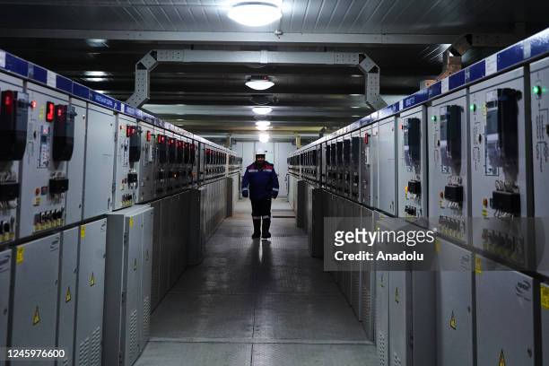 Enegix staff works at the data center, which is one of the largest Bitcoin mines in the World in Ekibastus, Kazakhstan on January 03, 2023. Running...