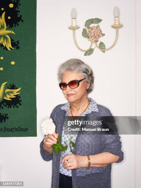 Writer Francoise Chandernagor poses for a portrait on October 21, 2022 in Paris, France.