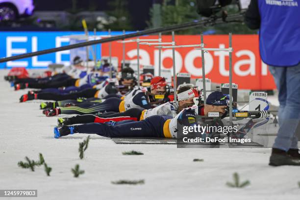 Mens Shootout during the Bett1 Biathlon Team Challenge at Veltins Arena on December 28, 2022 in Gelsenkirchen, Germany.