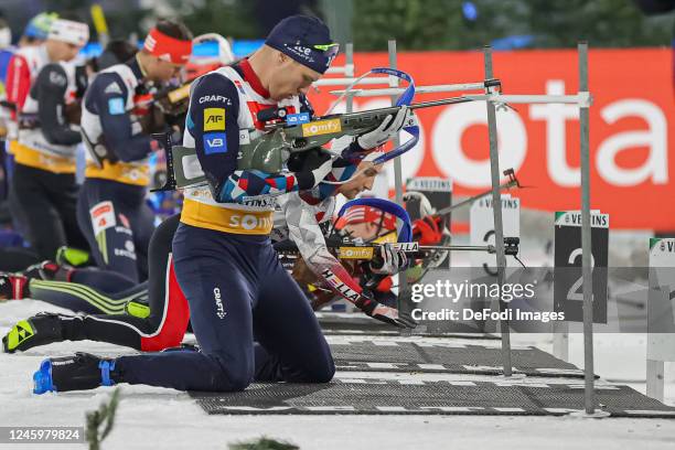 Mens Shootout during the Bett1 Biathlon Team Challenge at Veltins Arena on December 28, 2022 in Gelsenkirchen, Germany.