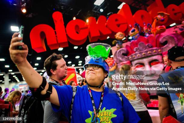 July 20: Santiago Gonzalez takes a selfie at the Nickelodeon booth during Preview Night at San Diego Comic-Con in San Diego, Calif. On Wednesday,...