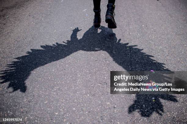 June 12: An Aztec dancer in the annual LA PRIDE Parade in West Hollywood on June 12, 2016 after the Orlando mass shooting where 50 were killed in a...