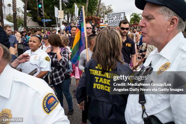 June 12: Heavy security including FBI at the West Hollywood Pride parade Sunday, June 12, 2016.