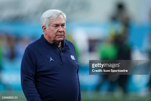 North Carolina Tar Heels head coach Mack Brown during the San Diego County Credit Union Holiday Bowl football game between the Oregon Ducks and the...