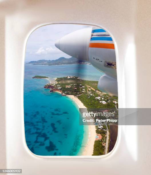 caribbean island of anguilla - anguilla photos et images de collection